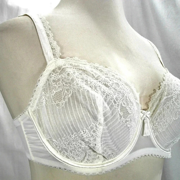 36C Paramour 115056 Amourette Unlined Lace UW Bra Ivory NWT - Picture 9 of 11